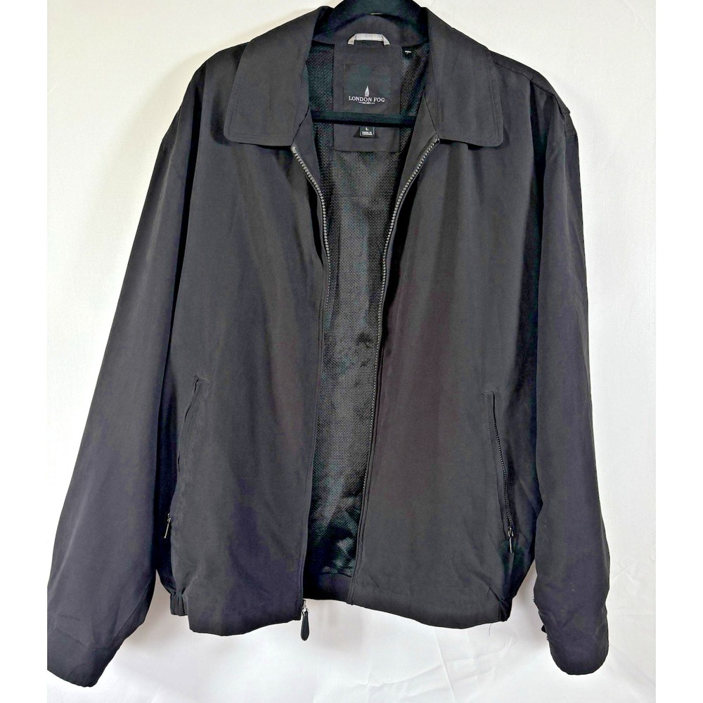 London fog jacket size L full zip zip pockets medium weight